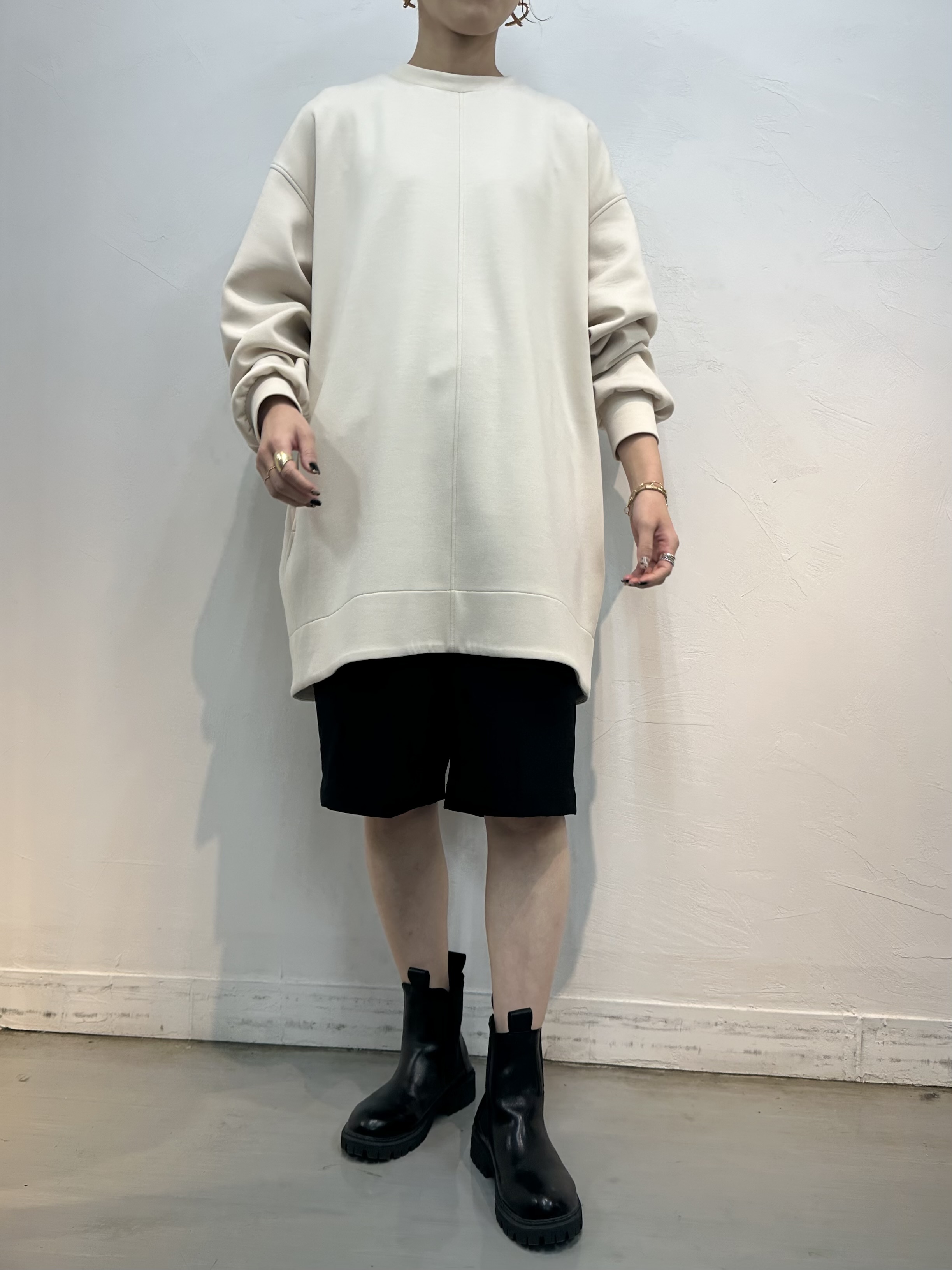 【cafune】double knit box pullover 15942